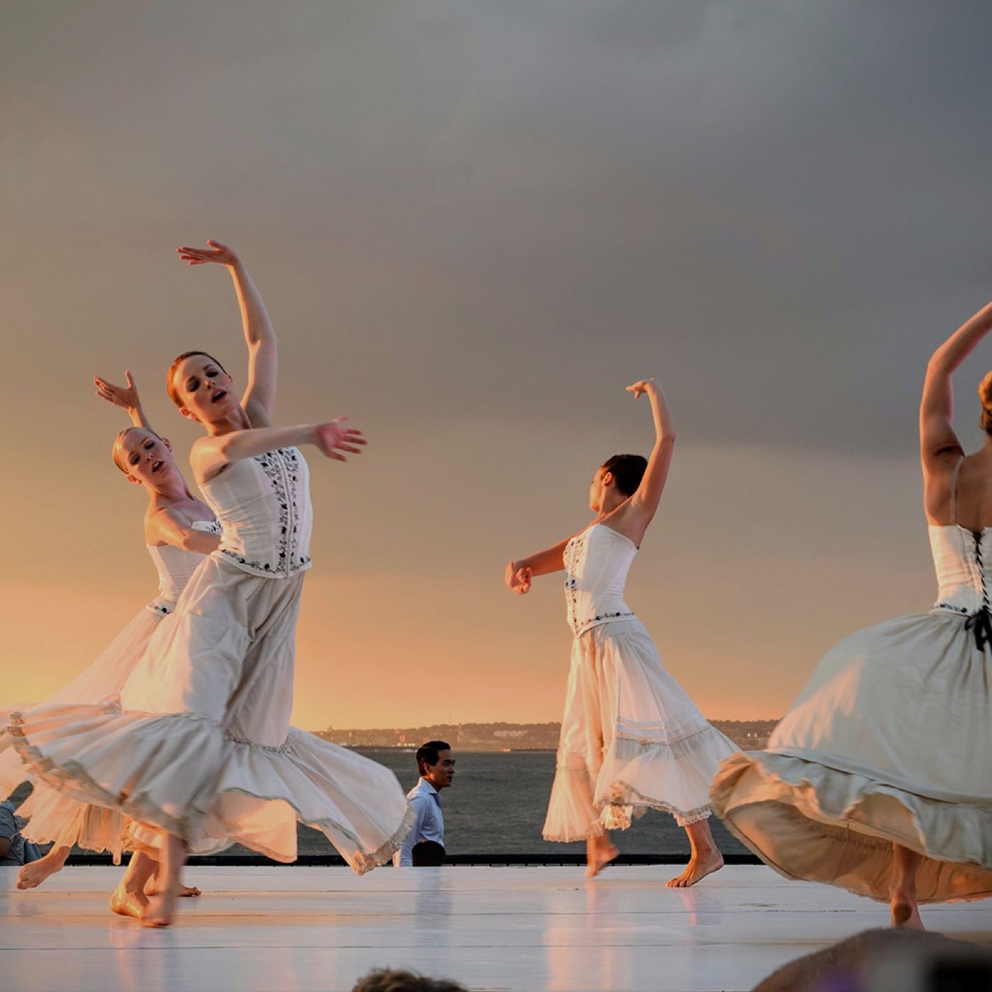 Touring dancers performing