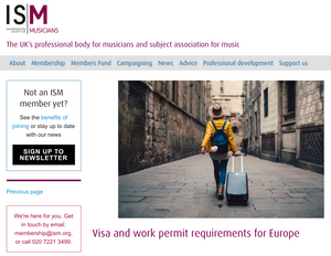 ISM - VISA AND WORK PERMIT INFO